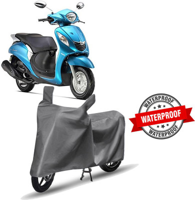 AutoRash Two Wheeler Cover for Yamaha(Fascino, Grey)