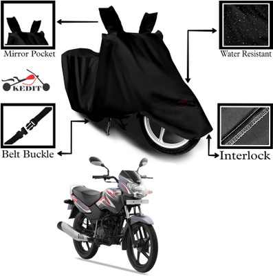 KEDIT Two Wheeler Cover for TVS(Sport ES, Black)