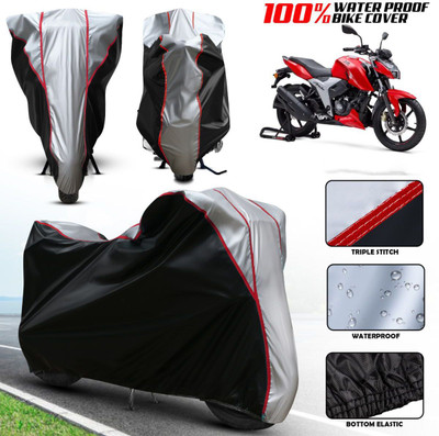 xodi Waterproof Two Wheeler Cover for TVS(Apache RTR 200, Silver, Black, Multicolor)