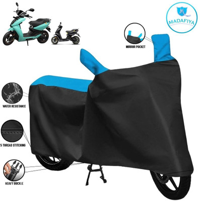 MADAFIYA Waterproof Two Wheeler Cover for Ather(450 X, Black, Blue)