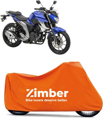 PEDALUP Waterproof Two Wheeler Cover for Yamaha, Universal For Bike(FZ-S Fi Version 3.0 BS6, Orange)