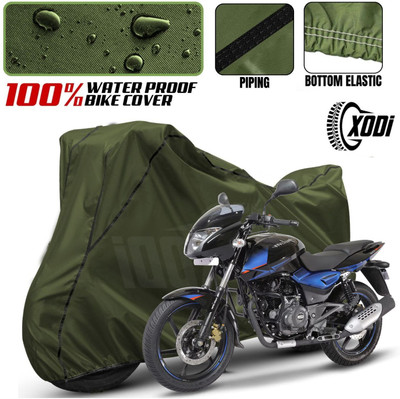 xodi Waterproof Two Wheeler Cover for Bajaj(Pulsar AS 150, Green, Black)