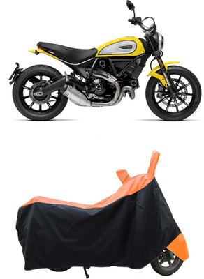 Coxtor Waterproof Two Wheeler Cover for Ducati(Scrambler Icon, Orange)