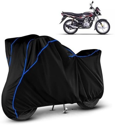 DeepShakshi AUTOMOTIVE Waterproof Two Wheeler Cover for Bajaj(Platina 100, Black, Blue)