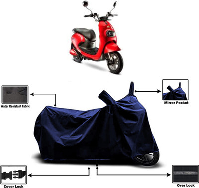 Amexride Two Wheeler Cover for Evolet(Pony BS6, Blue)