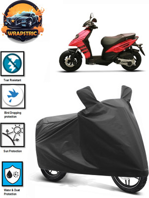 WRAPSTRIC Waterproof Two Wheeler Cover for Aprilia(Storm 125, Black)