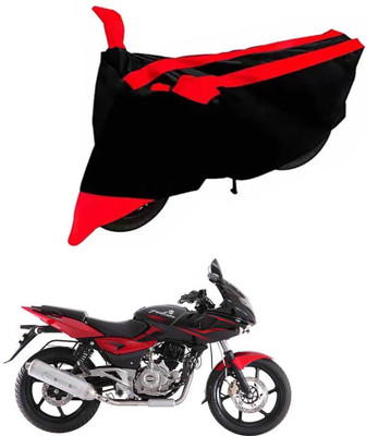DeepShakshi AUTOMOTIVE Two Wheeler Cover for Bajaj(Pulsar 220 DTS-i, Black, Red)