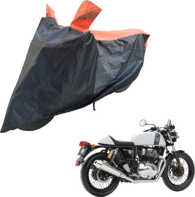 RiderShine Two Wheeler Cover for Royal Enfield(Continental GT, Black, Orange)
