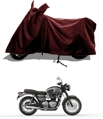 GROFATIK Two Wheeler Cover for Triumph(Bonneville T120 Black, Maroon)
