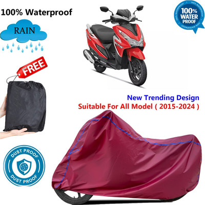 AutoGalaxy Waterproof Two Wheeler Cover for Honda(Grazia, Maroon)