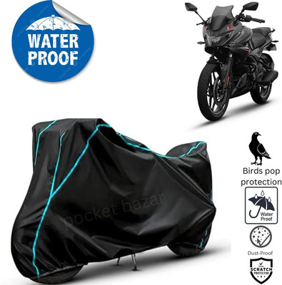 pocket bazar Waterproof Two Wheeler Cover for Bajaj(Pulsar 250 BS6, Black)