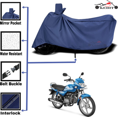 AASHTIK MART Two Wheeler Cover for Hero(HF Deluxe BS6, Blue)