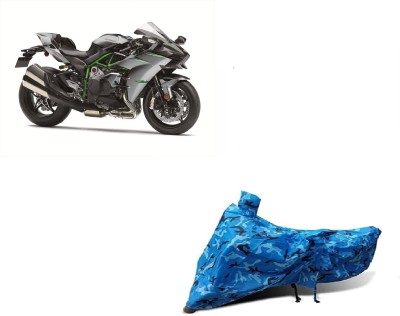 Anlopeproducts Waterproof Two Wheeler Cover for Kawasaki(Ninja ZX 14R, Blue)