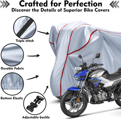 AutoGalaxy Waterproof Two Wheeler Cover for Hero(Xtreme, Silver, Red)