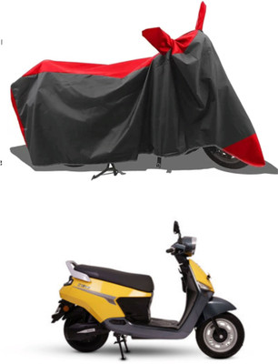 Mdstar Waterproof Two Wheeler Cover for Bgauss(Electric Scooter, Red, Black)