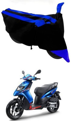 Genipap Two Wheeler Cover for Aprilia(SR 125, Blue, Black)