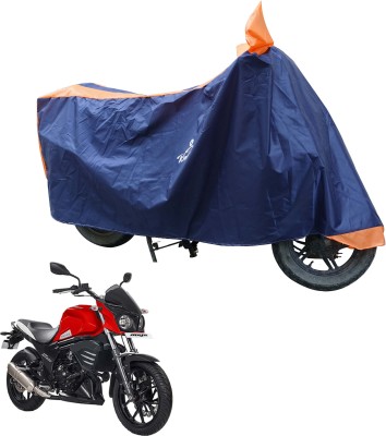 Kavach Waterproof Two Wheeler Cover for Mahindra(Mojo UT 300, Orange, Blue)