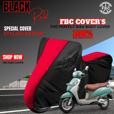 AutoGalaxy Waterproof Two Wheeler Cover for Suzuki(Access, Black)