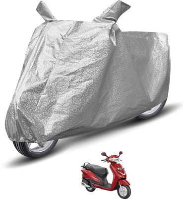 MOCKHE Waterproof Two Wheeler Cover for Hero(Duet, Silver)