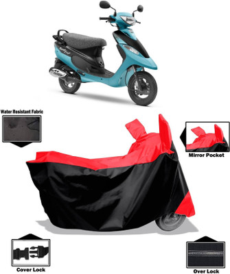 KEDIT Two Wheeler Cover for TVS(Scooty Pep Plus, Red)