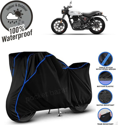 pocket bazar Waterproof Two Wheeler Cover for Royal Enfield(Hunter 350, Black)