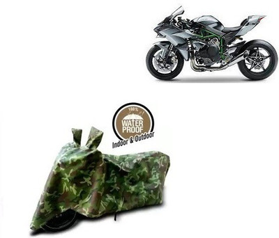 AJSTAR Waterproof Two Wheeler Cover for Kawasaki(Ninja H2R, Multicolor)
