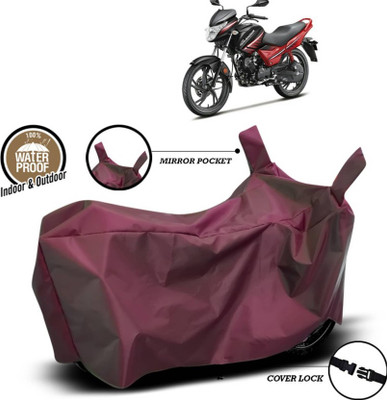 KEDIT Two Wheeler Cover for Hero(Glamour BS6, Maroon)