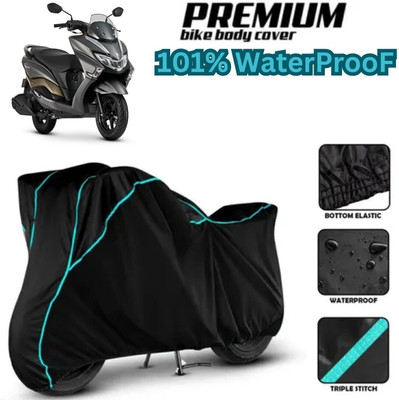 Shiv Kanha Waterproof Two Wheeler Cover for Suzuki(Burgman Street, Black)