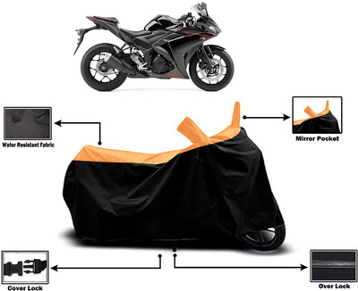 Amexride Two Wheeler Cover for Yamaha(YZF R25, Orange)