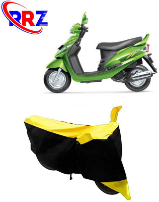 RRZ Waterproof Two Wheeler Cover for Mahindra(Rodeo RZ, Black, Yellow)