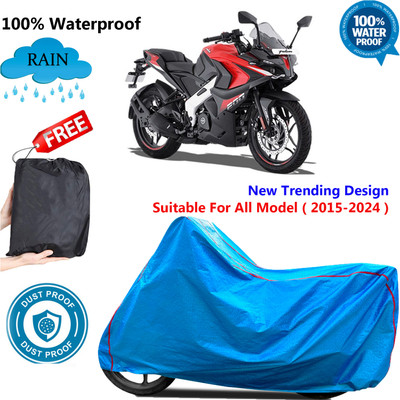 OliverX Waterproof Two Wheeler Cover for Bajaj(Pulsar RS200 BS6, Blue)