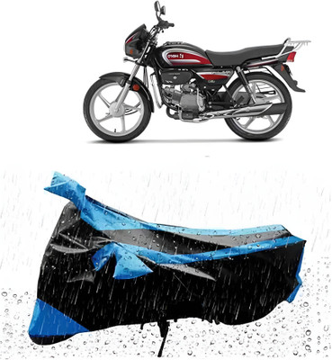 Autowish Waterproof Two Wheeler Cover for Hero(Splendor, Black, Blue)