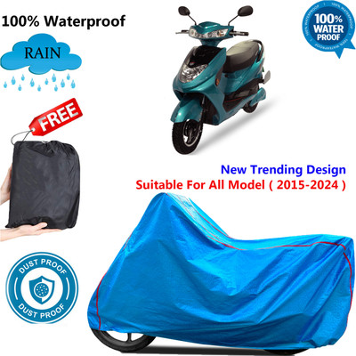 OliverX Waterproof Two Wheeler Cover for Okinawa(R30 electric scooter, Blue)