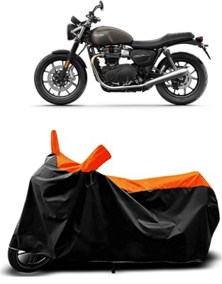 OliverX Waterproof Two Wheeler Cover for Triumph(Street Twin BS6, Orange)