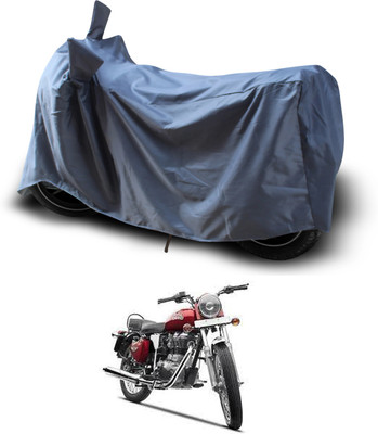 GOSHIV-car and bike accessories Waterproof Two Wheeler Cover for Royal Enfield(Bullet Electra Twinspark, Grey)