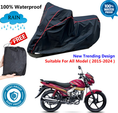 AutoGalaxy Waterproof Two Wheeler Cover for Mahindra(Centuro Rockstar, Black, Red)