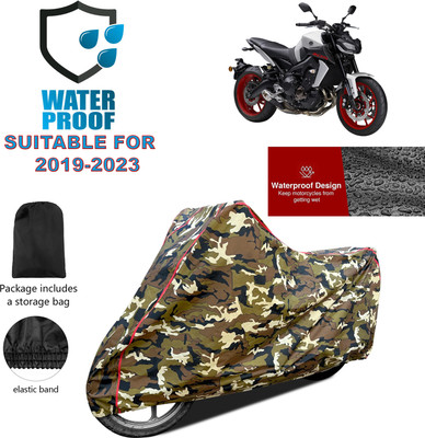 GOSHIV-car and bike accessories Waterproof Two Wheeler Cover for Yamaha(MT 9, Yellow)