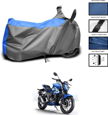 DeepShakshi AUTOMOTIVE Two Wheeler Cover for Suzuki(Gixxer 250, Grey, Blue)