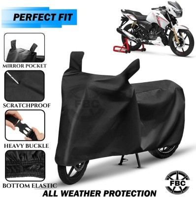 AUTOCAD Waterproof Two Wheeler Cover for TVS(Apache RTR 165 RP, Black)