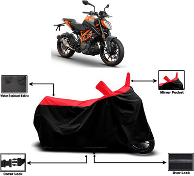 Amexride Two Wheeler Cover for KTM(390 Duke BS6, Red)