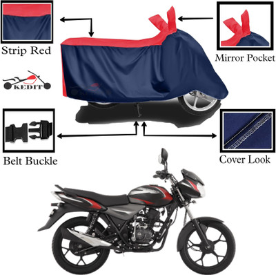 KEDIT Two Wheeler Cover for Bajaj(Discover, Red, Blue)