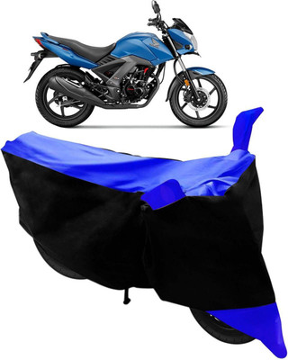 Mdstar Waterproof Two Wheeler Cover for Honda(CB, Black, Blue)