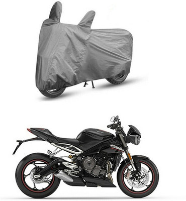 Mdstar Waterproof Two Wheeler Cover for Triumph(Street Twin, Grey)