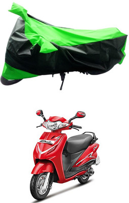 Mdstar Waterproof Two Wheeler Cover for Hero(Duet LX 110CC, Green, Black)