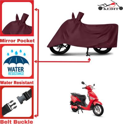 KEDIT Two Wheeler Cover for Hero(Electric Optima DX BS6, Maroon)