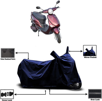 Amexride Two Wheeler Cover for Avon(E Star BS6, Blue)