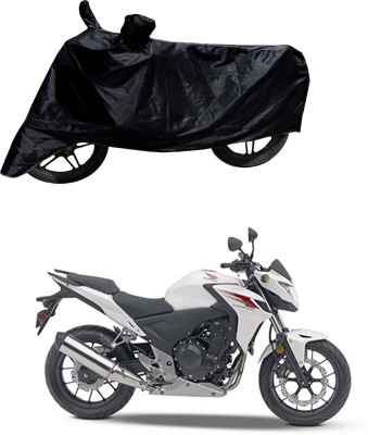 Furious3D Two Wheeler Cover for Honda(CB500F, Black)