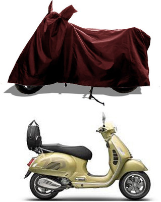 GROFATIK Two Wheeler Cover for Vespa(GTS 300, Maroon)