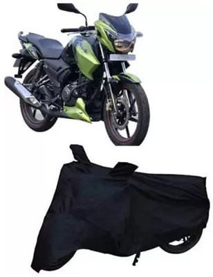 Tritika Waterproof Two Wheeler Cover for TVS(Apache, Black)