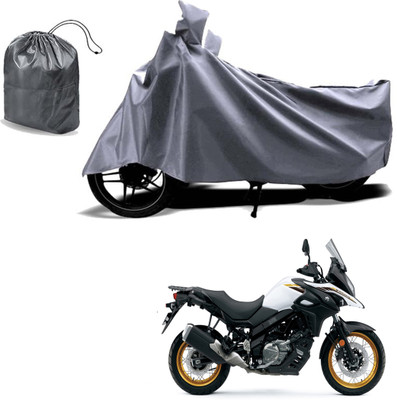 Autoinnovation Waterproof Two Wheeler Cover for Suzuki(V Strom 650, Grey)